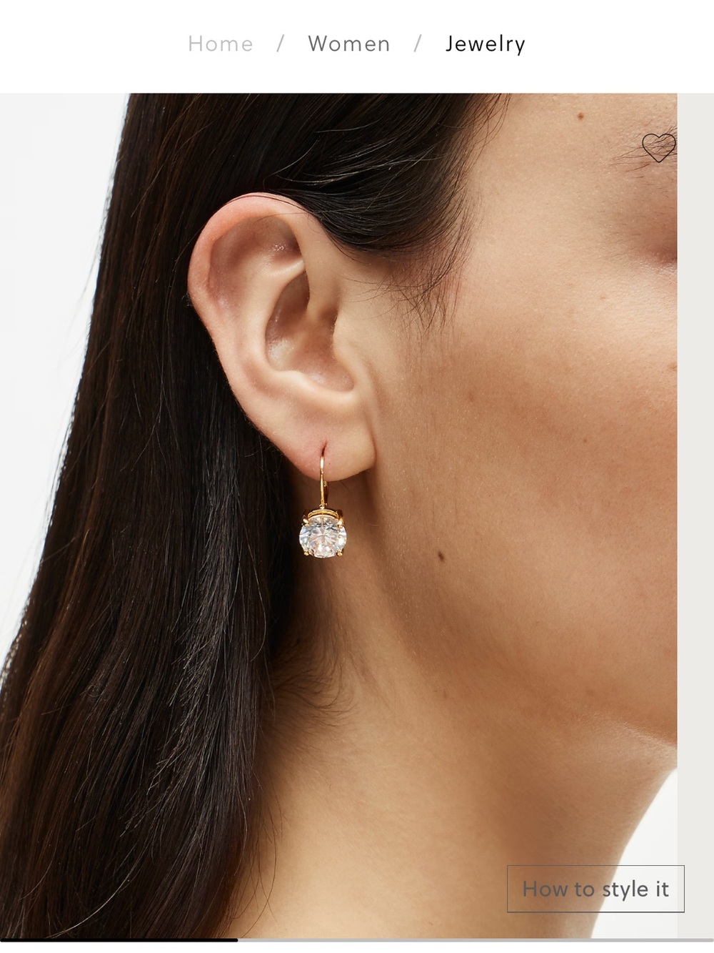 Jcrew Cubic zirconia drop earrings